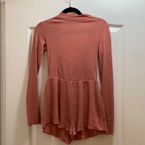 Urban Outfitters Pants - UO knit long sleeve romper open back turtleneck Urban Outfitters Pants - UO knit long sleeve romper open back turtleneck